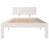 Estructura de cama madera maciza de pino blanco 90x200