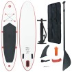 Set de paddel surf tabla SUP inflable rojo y blanco