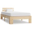 Estructura de cama de madera maciza de pino 100x200 cm