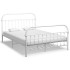 Estructura de cama de metal blanco 140x200