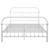 Estructura de cama de metal blanco 140x200