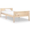 Estructura de cama de madera maciza de pino 100x200 cm