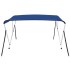 Toldo Bimini de 3 arcos azul 183x196x137