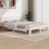 Estructura de cama de madera maciza de pino blanco 140x190