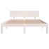 Estructura de cama de madera maciza de pino blanco 140x190