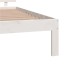 Estructura de cama de madera maciza de pino blanco 140x190