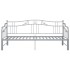 Estructura de sofá cama extraíble de metal gris 90x200