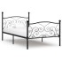 Estructura de cama con somier metal negro 100x200