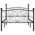 Estructura de cama con somier metal negro 100x200