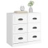 Aparador madera contrachapada blanco brillante 70x35,5x67,5