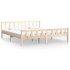 Estructura de cama de madera maciza 160x200