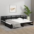 Sofá cama extraíble madera maciza de pino negro 2x(90x190)