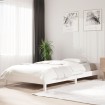 Cama apilable de madera pino maciza blanco 90x200 cm