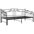 Estructura de sofá cama extraíble de metal negro 90x200