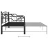 Estructura de sofá cama extraíble de metal negro 90x200