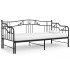 Estructura de sofá cama extraíble de metal negro 90x200