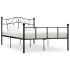 Estructura de cama de metal negro 120x200