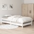 Cama apilable de madera pino maciza blanco 80x200