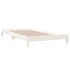 Cama apilable de madera pino maciza blanco 80x200