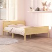 Estructura de cama de madera maciza de pino blanco 160x200 cm