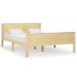 Estructura de cama de madera maciza de pino blanco 160x200