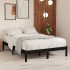 Estructura de cama madera maciza negro Supe King 180x200