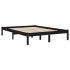 Estructura de cama madera maciza negro Supe King 180x200