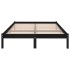 Estructura de cama madera maciza negro Supe King 180x200