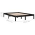 Estructura de cama madera maciza negro Supe King 180x200