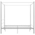 Estructura de cama con dosel metal blanco 160x200