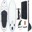 Set de paddel surf tabla SUP inflable azul y blanco