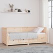 Sofá cama madera maciza de pino 80x200 cm