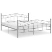 Estructura de cama de metal gris 140x200 cm