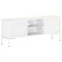 Mueble para TV de madera maciza de mango blanco 115x30x46