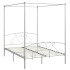 Estructura de cama con dosel metal blanco 140x200