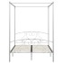 Estructura de cama con dosel metal blanco 140x200