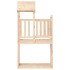 Casita infantil con pared escalada madera pino 53x110,5x214