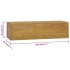 Armario de baño de pared madera maciza de teca 110x45x30