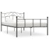 Estructura de cama de metal gris 140x200