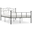 Estructura de cama de metal gris 140x200 cm