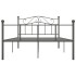 Estructura de cama de metal gris 140x200