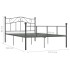 Estructura de cama de metal gris 140x200