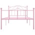 Estructura de cama metal rosa 100x200