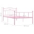 Estructura de cama metal rosa 100x200