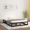 Estructura de cama de madera maciza negra 200x200 cm