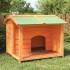 Caseta para perros madera maciza de pino marrón 96x87x80,5