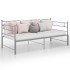 Estructura de sofá cama extraíble metal gris 90x200