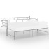 Estructura de sofá cama extraíble metal gris 90x200