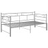 Estructura de sofá cama extraíble metal gris 90x200