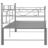 Estructura de sofá cama extraíble metal gris 90x200